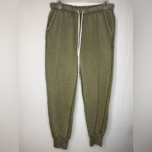 aerie Pants - Aerie Sweatpants Womens Green Drawstring Hi-Rise Solid Jogger Light wash. S